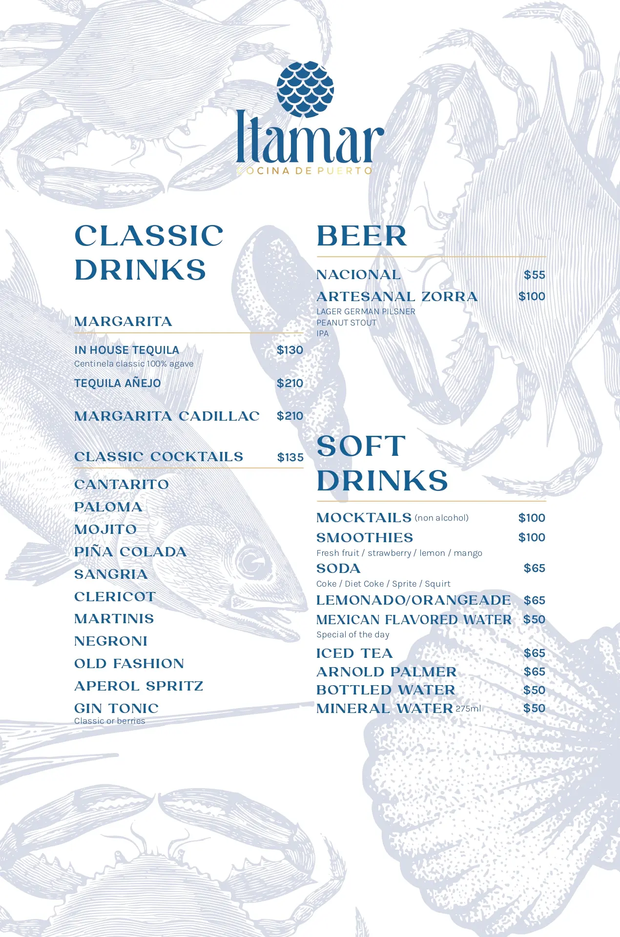 Pagina 2 del menu de bebidas