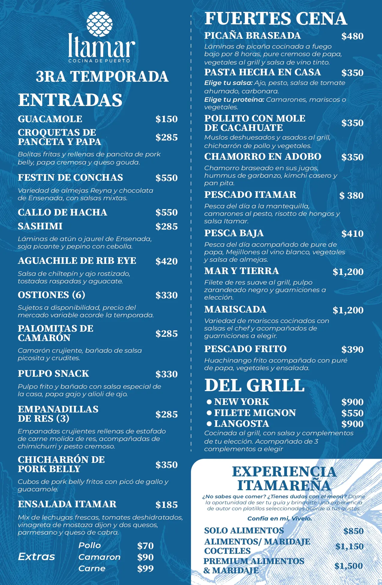 Menú de bebidas, página 2